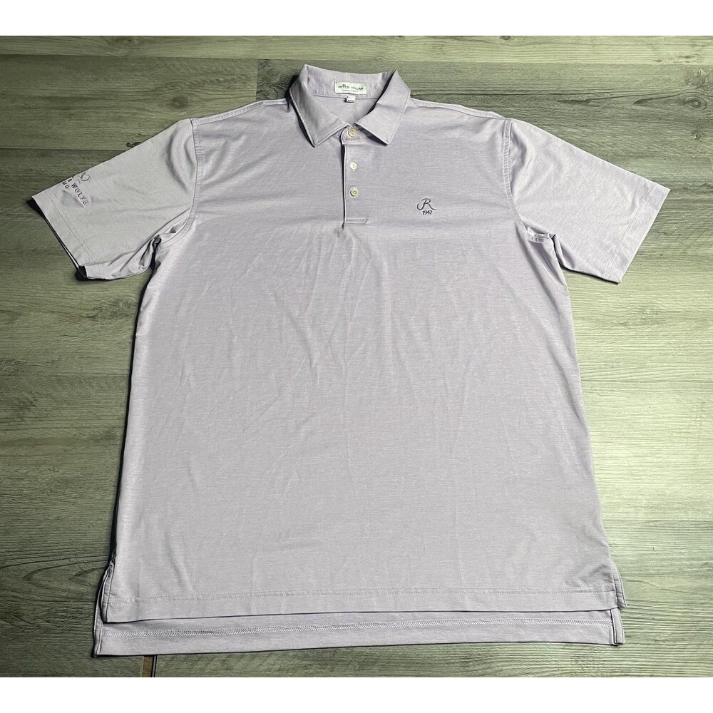 Peter Millar Summer Comfort Polo Shirt Mens Large Lavender Purple Golf